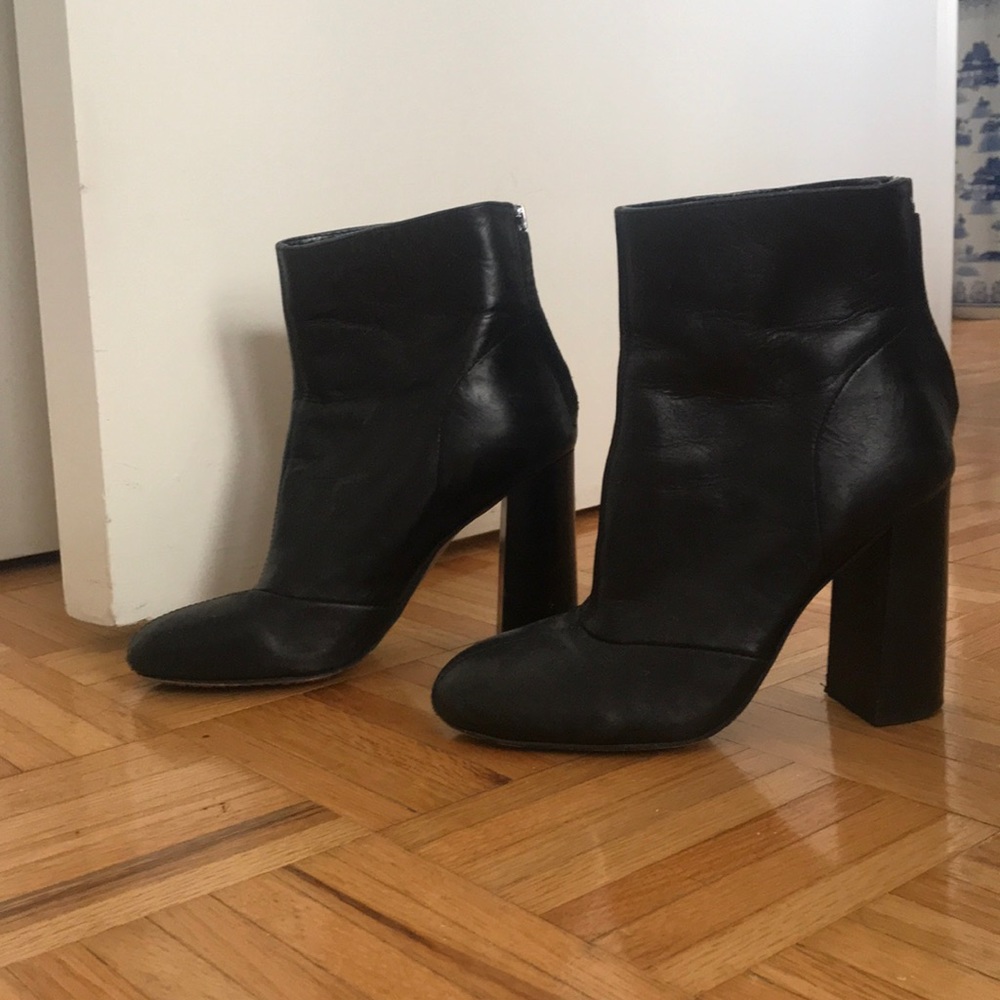 Black high heel boots